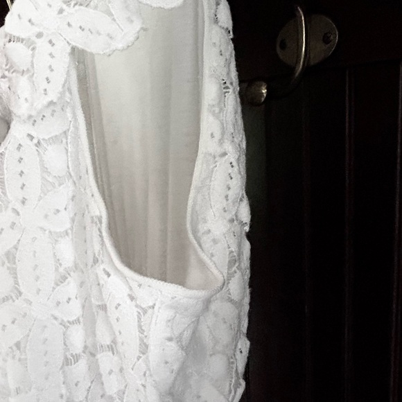 Y2K SOPHIE MAX Babydoll White Eyelet Lace Sun Dress Coquette Cottage Bridal Sz M - Picture 6 of 11